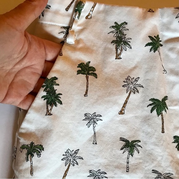 Zara High Waist Palm Tree Print Shorts S - Picture 5 of 5